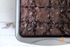 Vegan Brownies Cut in a Pan