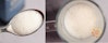The texture of foam produced by Califia Oat Barista Blend, on a spoon (left), and in a mug (right).