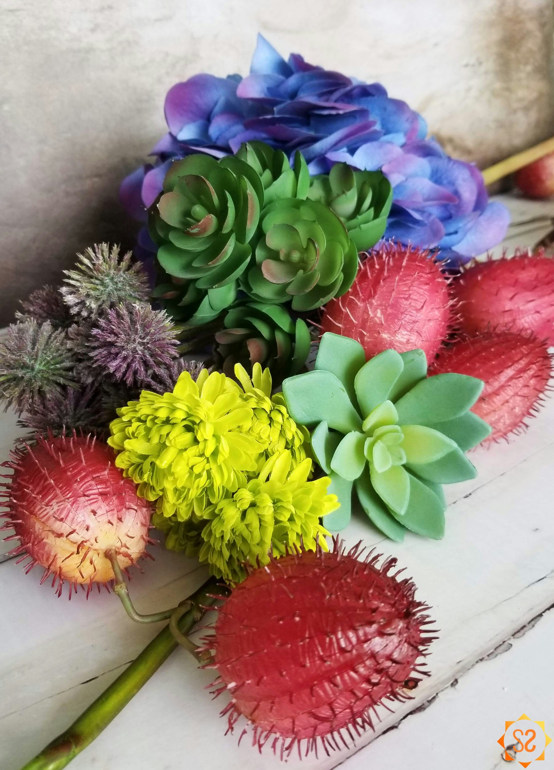 An assortment of exotic flowers