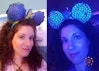 Pandora lily pad Minnie ears in normal light and black light